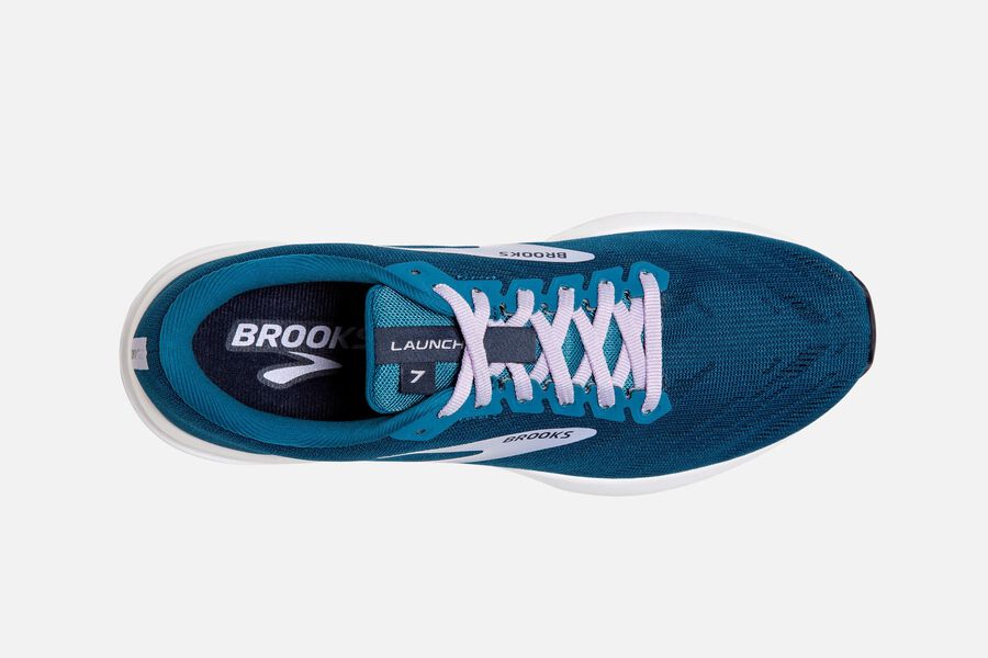 Brooks Launch 7 Road Running Shoes Womens - Blue/Silver - HAQMU-9850